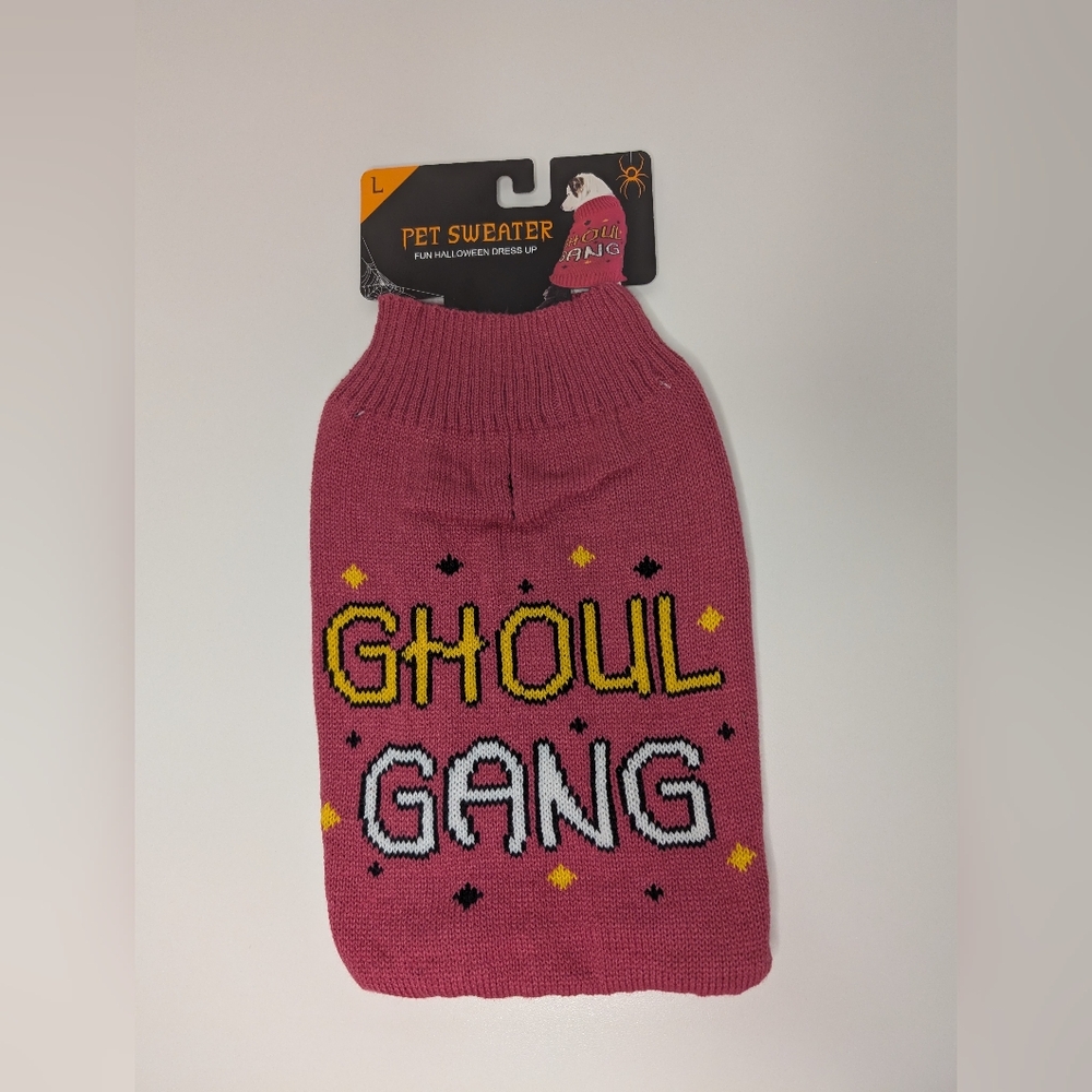 NWT Large Pet Sweater 'Ghoul Gang' Pink